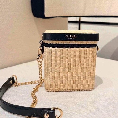 Chanel Les Beiges makeup bag with long strap