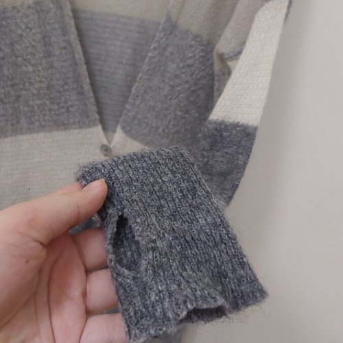 Benetton women's cardigan size M, like new, gray multicolor