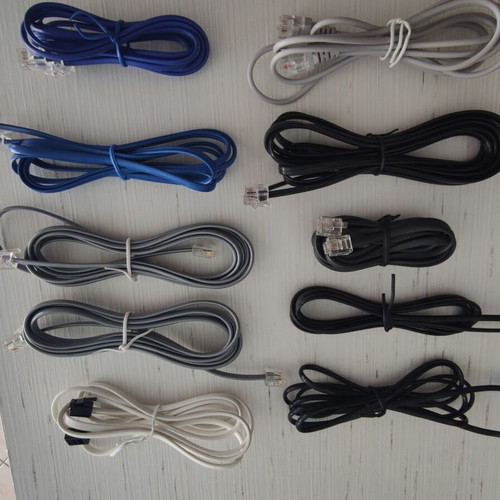 RJ11 cables new, pack of 10 for telephones and routers