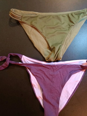 Benetton swimwear purple and khaki like new, size M