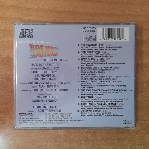 Back To The Future OST CD, original 1985 edition