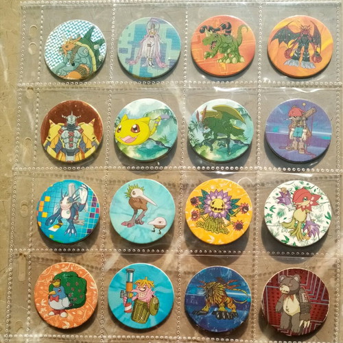 Digimon tags used, pack of 76 with 4 cases