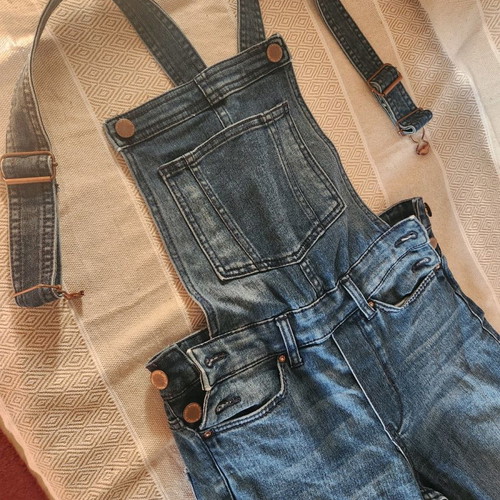H&M denim overalls used, blue, size XS 34