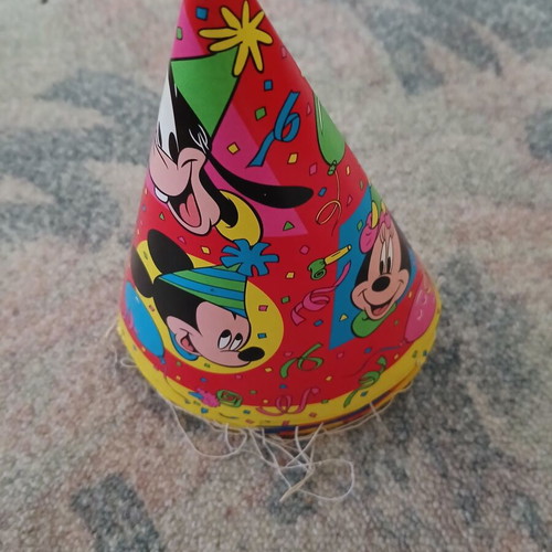Disney birthday hats, pack of 5, like new