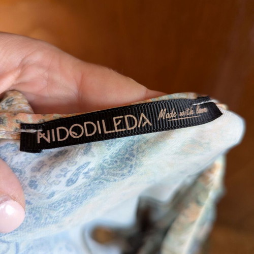 Nidodileda dress one size like new, beige and green