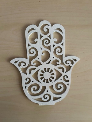 Wooden Hamsa Hand decoration new with gift frame