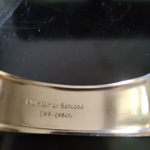 Gold-plated bracelet with hallmark and earrings like new, set