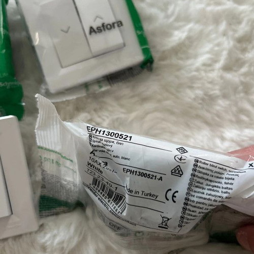 Schneider Asfora roller shutter button white new