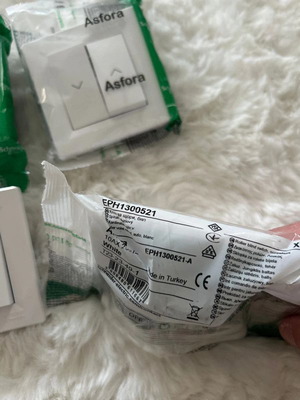 Schneider Asfora roller shutter button white new