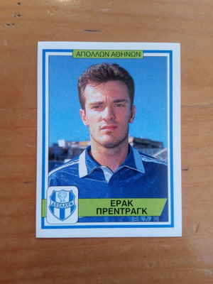 Αυτοκόλλητο Panini Ποδόσφαιρο '96 Νο55 καινούργιο, Πρέντραγκ Ερακ - Απόλλων Αθηνών