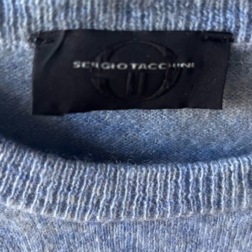 Sergio Tacchini wool sweater size M light blue like new