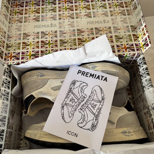 Premiata men's sneakers Nous 6765 size 41 like new, white