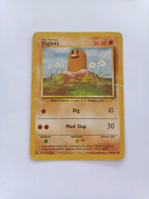 Κάρτα Diglett Pokemon Base Set 47/102 μεταχειρισμένη 1999 Wizards