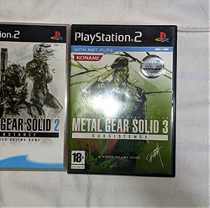 Metal Gear Solid 2 Substance + Metal Gear Solid 3 Subsistence PS2 PlayStation 2 Σπάνιες Εκδόσεις