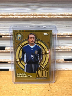 2025-26 Topps FC Argentina Collector Tin Gold Vault Limited Gabriel Batistuta new
