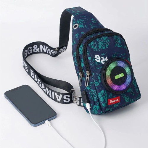 VibeCarry Pro Bluetooth Bag Speaker with LED Lights and Power Bank
