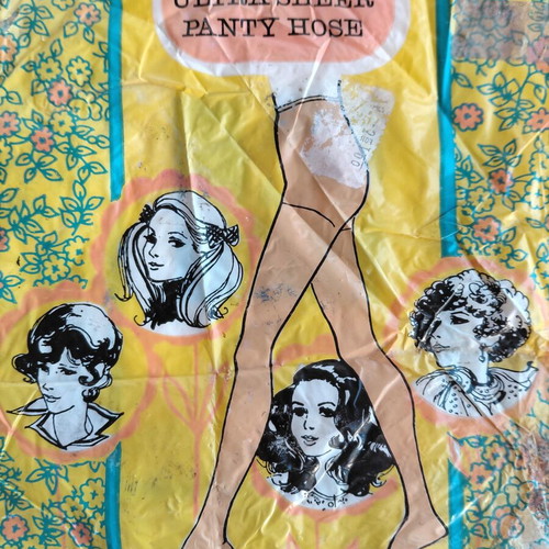 Sears Ultra Sheer Panty Hose packaging used, 1960s vintage