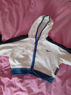 Nike white cropped top jacket like new