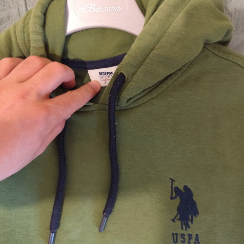 U.S. Polo Assn. men's hoodie, olive green, size Medium