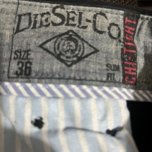 Diesel Black Chi-Tight Chinos pants men’s like new, black, size XL
