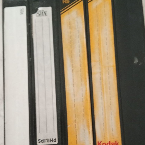 VHS cassettes used, pack of 5, Kodak and others