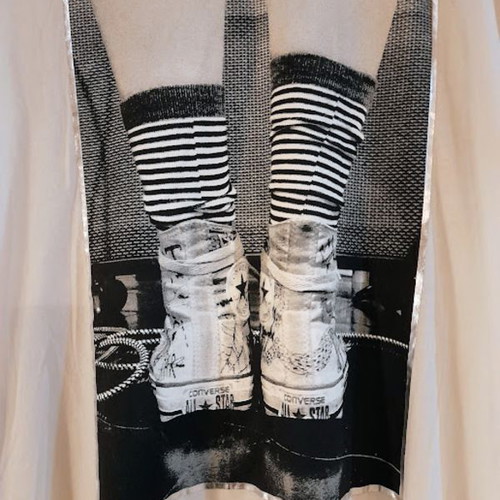 Converse All Star T-shirt size M like new, black and white