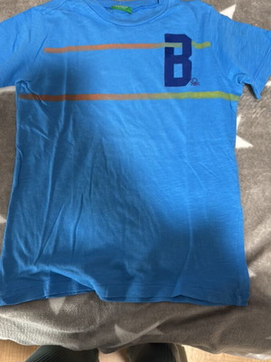 Benetton boy's t-shirt used, blue, size 110 cm, age 5
