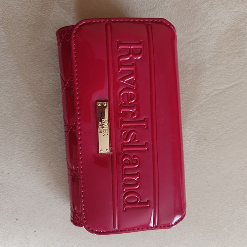 River Island wallet like new, red patent leather
