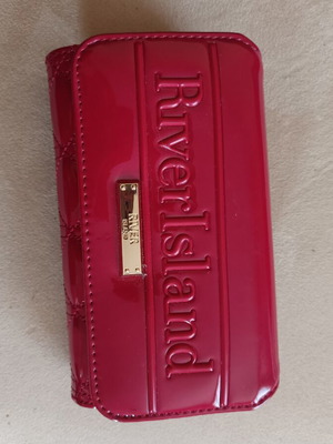 River Island wallet like new, red patent leather