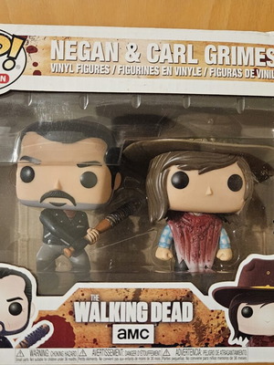 Negan & Carl 2-Pack Funko Pop Used With Box Damage