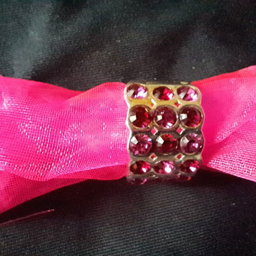 Dyrberg/Kern ring new with 15 large pink and fuchsia Swarovski crystals