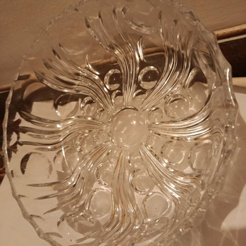 Glass serving platter like new, 1990s origin Greece