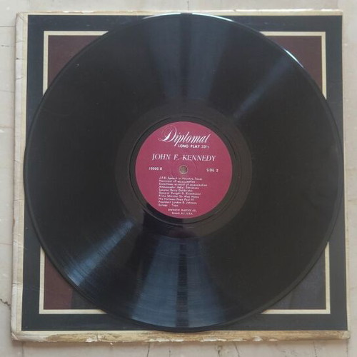 Rare LP record Kennedy speeches used
