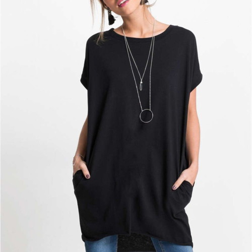 Μπλούζες cotton σαν καινούργιο, μαύρο και λαδί, 2XL