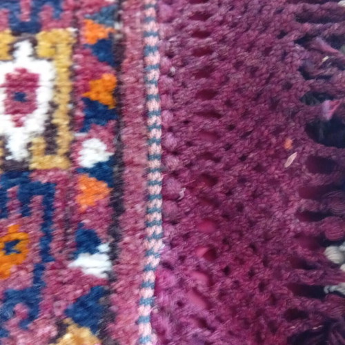 Rug used, old fireplace curtain with beautiful natural colors, approx 1.5m
