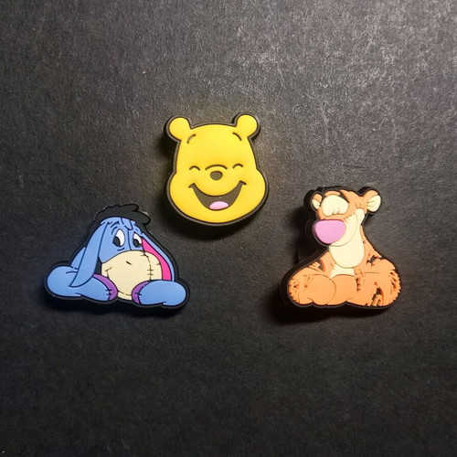 Winnie the Pooh, Tiger and Eeyore Crocs Charms set brand new multicolor