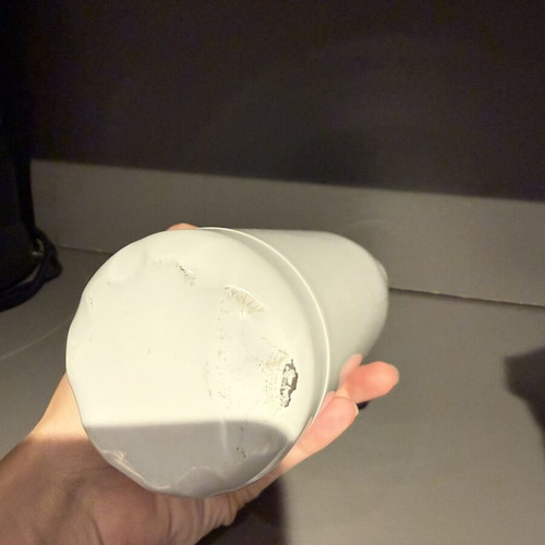 White metal water bottle minimal and modern design