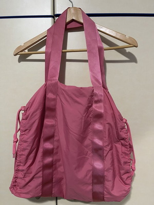 Multipurpose shoulder bag used, pink for gym or beach
