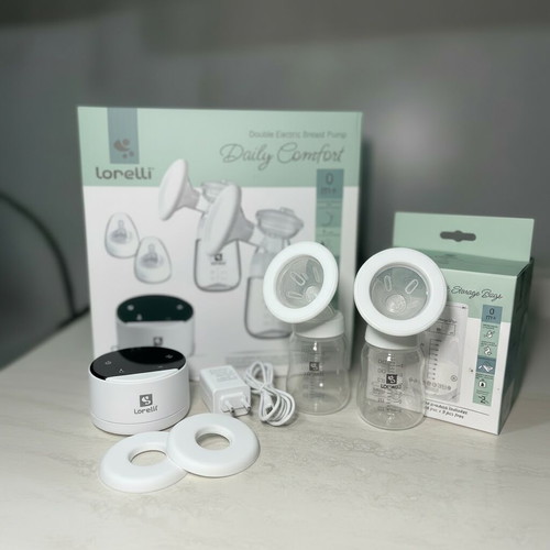 Lorelli Daily Double Electric Breast Pump like new with milk storage bags