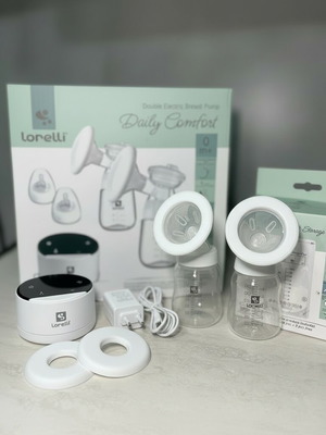 Lorelli Daily Double Electric Breast Pump like new with milk storage bags