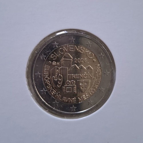 2 Euro Slovakia 2026 Trencin coin, uncirculated