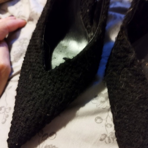 Zara mules size 38 like new, boucle fabric black