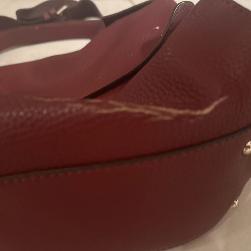 Guess leather shoulder bag used, red