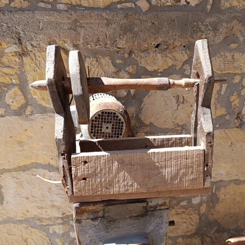 Weaving tool used, old wooden for folk art collection or museum