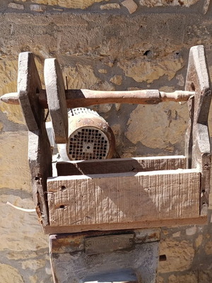 Weaving tool used, old wooden for folk art collection or museum