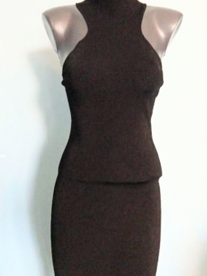Gestuz dress with leather effect like new