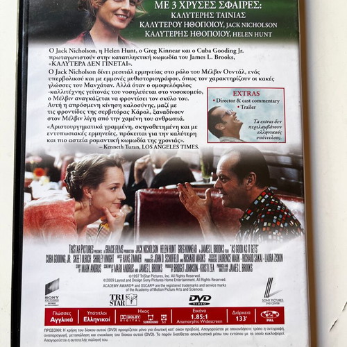 As Good as It Gets DVD used, drama comedy with subtitles