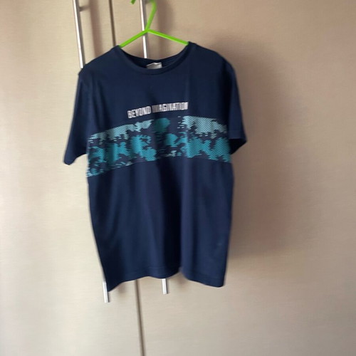 Children's t-shirt used, 8 years old, blue, size 128 cm