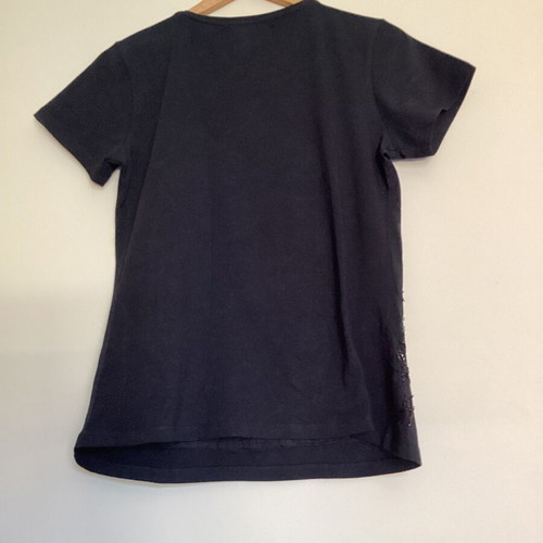 Zara Collection black top with beads and embroidery Large like new