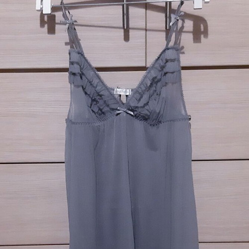 Baby doll lingerie Zara/Ousho Large grey semi-transparent new